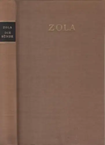 Buch: Die Sünde des Abbe Mouret, Zola, Emile. 1966, Verlag Rütten & Loening