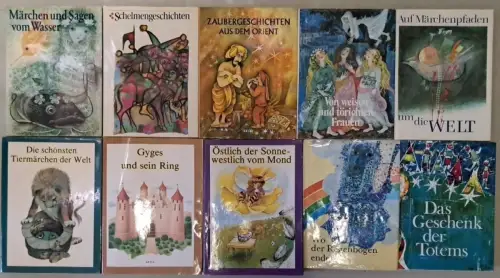 11 Märchenbücher vom Artia Verlag, Schelmengeschichten, Tiermärchen, Regenbogen