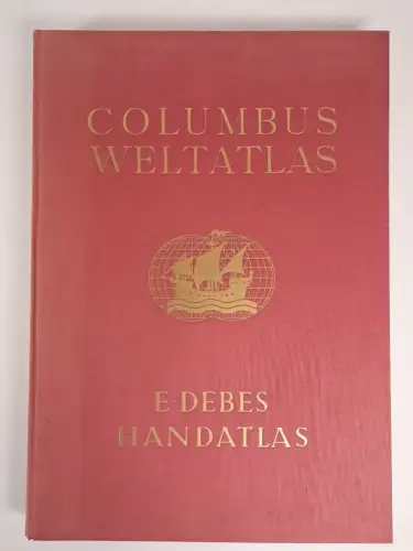 Buch: Columbus Weltatlas, Ernst Debes Handatlas, Karlheinz Wagner, 1950