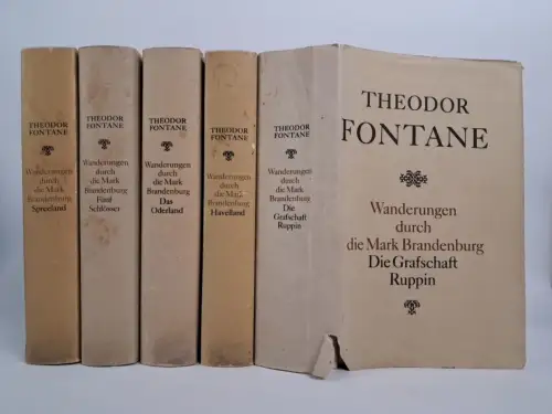 Buch: Wanderungen durch die Mark Brandenburg, Theodor Fontane, Aufbau, 5 Bände