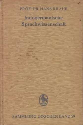 Buch: Indogermanische Sprachwissenschaft, Hans Krahe, Sammlung Göschen Band 59