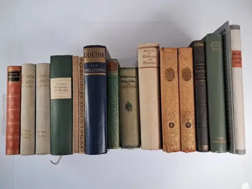 17 Bücher von und über Goethe,  Gedichte, Briefe, Gespräche, Kalender, Dichtung