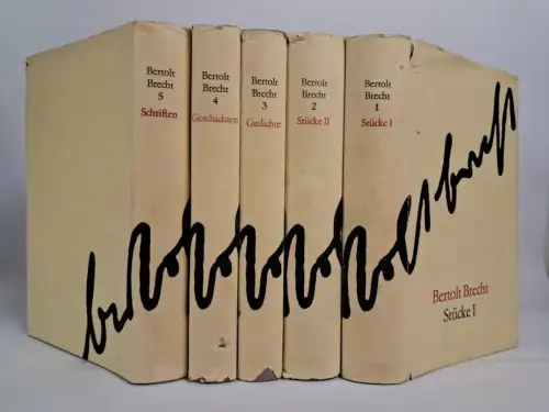 Buch: Bertolt Brecht - Werke in fünf Bänden, 1975, Aufbau-Verlag, 5 Bände