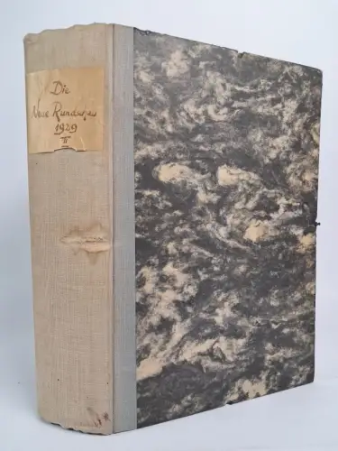Buch: Die neue Rundschau 1929 Band 2, XXXX. Jahrgang der freien Bühne, Fischer