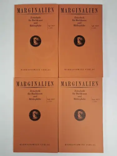 Marginalien Nr. 141-144. Jahrgang 1996, mit Originalgrafik von Wolfgang Henne