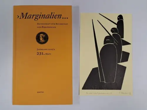Marginalien. 231. Heft, Jahrgang 2018/4, mit Originalgrafik von Elke Rehder