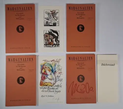 Marginalien Nr. 197-200, Jahrgang 2010, mit 3 signierten Originalgrafiken