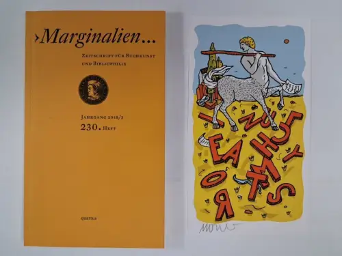 Marginalien. 230. Heft, Jahrgang 2018/3, mit Originalgrafik von Moritz Götze