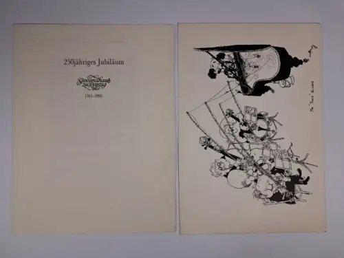 250jähriges Jubiläum Gewandhaus zu Leipzig 1743-1993, Grafik von Gerard Hoffnung