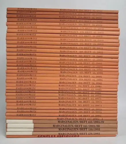 37 Hefte Marginalien. Zeitschrift für Buchkunst und Bibliophilie, 1993-2014