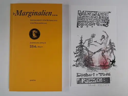 Marginalien. 254. Heft, Jahrgang 2024/3, mit Originalgrafik von Henrik Schrat