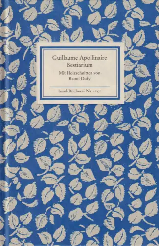 Inselbücherei 1151, Bestiarium, Apollinaire, Guillaume. 1995, Insel Verlag