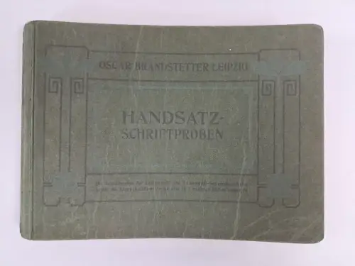 Buch: Handsatz-Schriftproben, Die Schriftproben der... Oscar Brandstetter Verlag