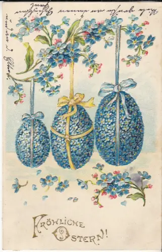 AK Fröhliche Ostern! Anfang 20. Jahrhundert, Postkarte, gelaufen, gebraucht, gut