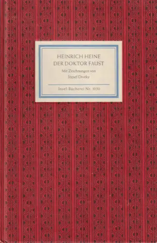 Insel-Bücherei 1030, Der Doktor Faust, Heine, Heinrich. 1987, Insel Verlag