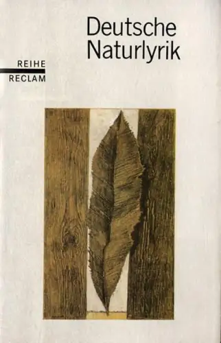Buch: Deutsche Naturlyrik, Grimm, Gunter E., 1995, Reclam, gebraucht, sehr gut