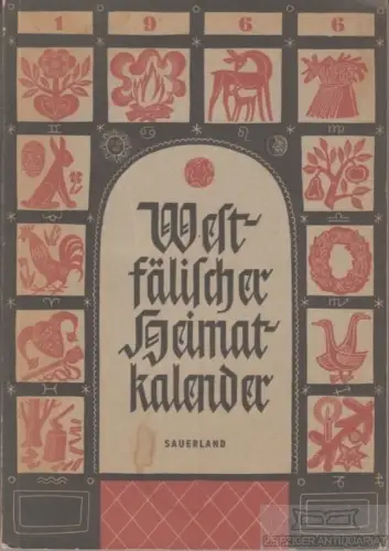 Buch: Westfälischer Heimatkalender, Brockpähler, Wilhelm. 1965, 1966