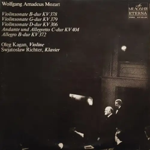 Doppel-LP: Mozart - Violinsonaten, 1979, Melodia Eterna - 8 27 249-250