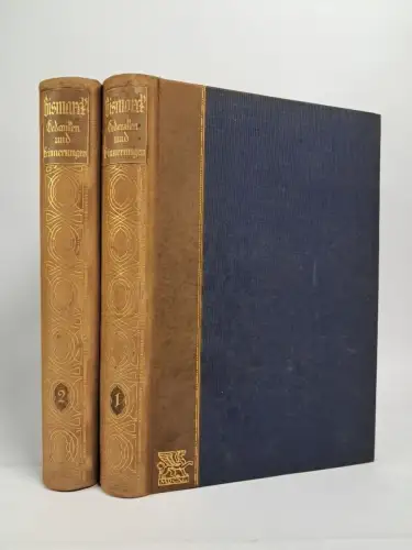 Buch: Gedanken und Erinnerungen, Otto Fürst von Bismarck. 2 Bände, 1913, Cotta
