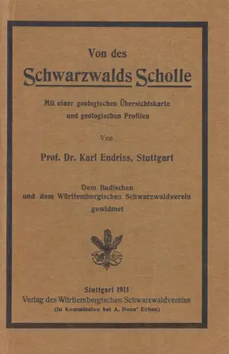 Heft: Von des Schwarzwalds Scholle, Karl Endriss, 1911, Würt. Schwarzwaldverein