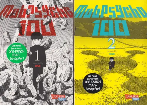 Manga: Mob Psycho 100 1+2, ONE, Carlsen Manga, 2 Bände, gebraucht, sehr gut