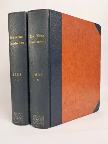Buch: Die neue Rundschau 1938 Band 1+2, IL. Jahrgang der freien Bühne, Fischer