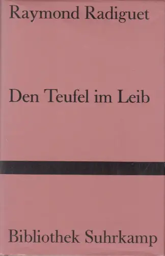 Buch: Den Teufel im Leib, Radiguet, Raymond, 1992, Suhrkamp, Roman, sehr gut