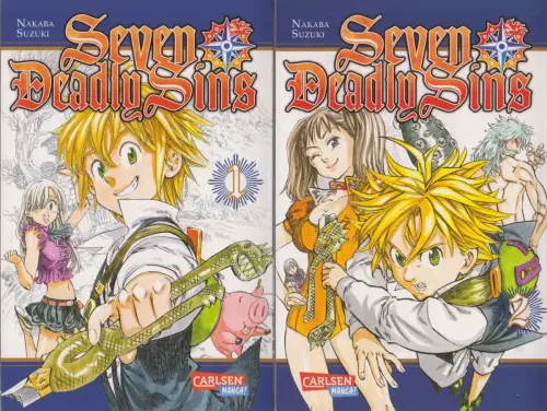 Manga: Seven Deadly Sins 1+2, Suzuki Nakaba, Carlsen Manga, 2 Bände, 2015