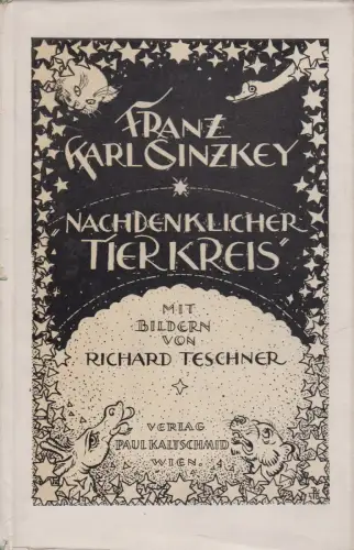 Buch: Nachdenklicher Tierkreis, Franz Karl Ginzkey, 1951, Kaltschmid, signiert!