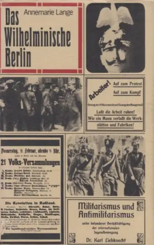 Buch: Das Wilhelminische Berlin, Lange, Annemarie und Erich. 1980, Dietz Verlag