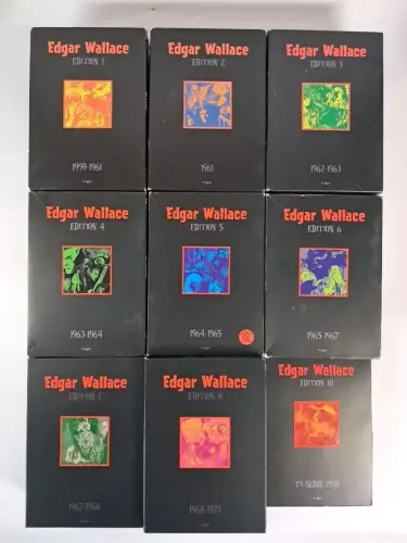 9 DVD-Boxen: Edgar Wallace Edition 1-8 + 10 - 1959-1998, Kinski, Fuchsberger