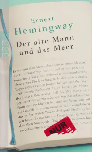 Buch: Der alte Mann und das Meer, Hemingway, Ernest. Rororo, 2006