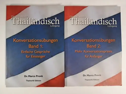 Der umfassende Thailändisch Lehrgang Konversationsübungen, 2 Bände + CDs, Pronk