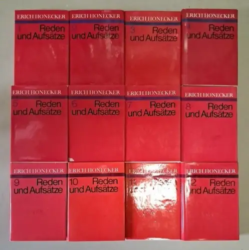 Buch: Erich Honecker - Reden und Aufsätze 1-12, Dietz, 1975 bis 1988, 12 Bände