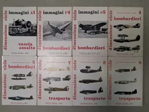 8 Bücher Dimensione Cielo, Caccia, Bombardieri, Trasporto,  Edizioni Bizzarri