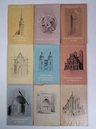 9 Hefte Das christliche Denkmal: Görlitz, Bautzen, Oybin, Freiberg, Schwerin ...
