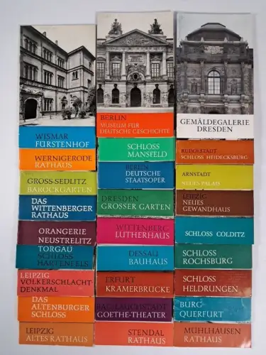 26 Hefte Baudenkmale: Dresden, Leipzig, Altenburg, Wernigerode, Wismar, Erfurt..
