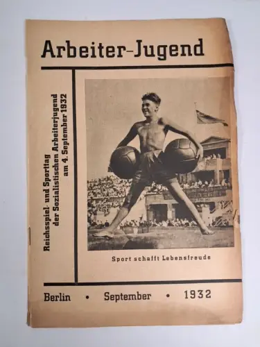 Arbeiter-Jugend Heft 9/1932, Monatsschrift der sozialistischen Arbeiterjugend