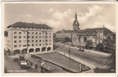 AK Leipzig. Johannisplatz, ca. 1939, Karl Cramer, Postkarte, gelaufen, gut