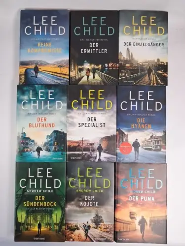 9 Bände Lee Child & Andrew Child, Jack Reacher Band 20-27 + Der Einzelgänger