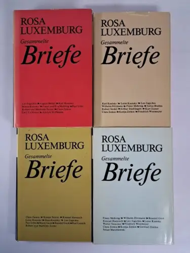 Buch: Rosa Luxemburg - Gesammelte Briefe 1-4, 1982, Dietz Verlag, 4 Bände