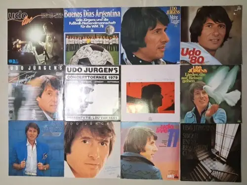 12 Schallplatten 12" LP Udo Jürgens: Lust am Leben, Leave a little love, Live ..