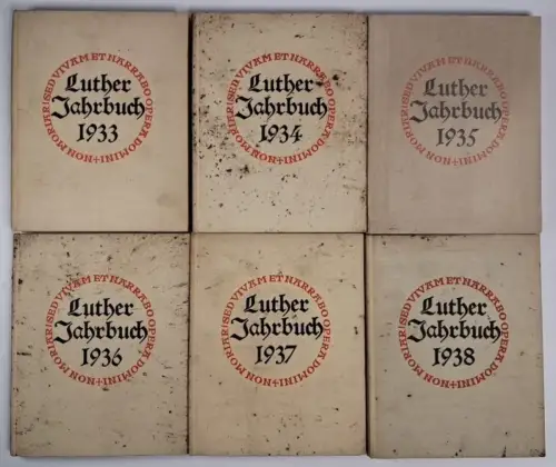 Buch: Luther-Jahrbuch 1933-1938, Jahrbuch der Luther-Gesellschaft, 6 Bände