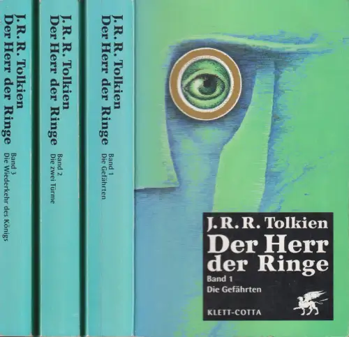 Buch: Der Herr der Ringe, 3 Bände. Tolkien, 2001, Klett-Cotta, gebraucht, gut