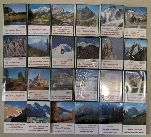 24 Bergführer vom Bergverlag Rother, Alpen, Dolomiten, Bergsteigen, Klettern