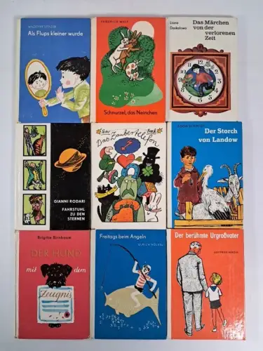 9x Die kleinen Trompeterbücher, Der Kinderbuchverlag, Schnurzel, Fahrstuhl ...