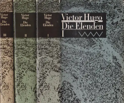 Buch: Die Elenden. Hugo, Victor, 3 Bände, 1983, Volk und Welt Verlag