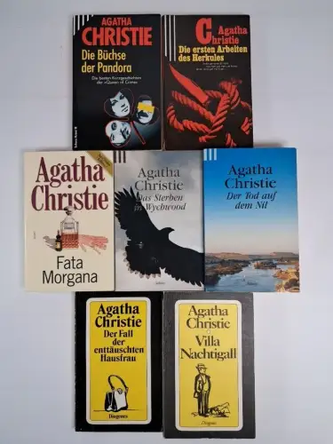 7 Bände Krimis von Agatha Christie: Fata Morgana; Villa Nachtigall; Der Tod ...