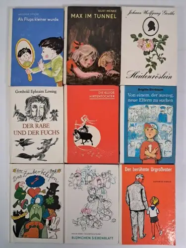 9x Die kleinen Trompeterbücher, Der Kinderbuchverlag, Urgroßvater, Zaubertelefon