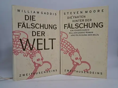 Buch: Die Fälschung der Welt, William Gaddis, 2 Bände, 1998, Zweitausendeins